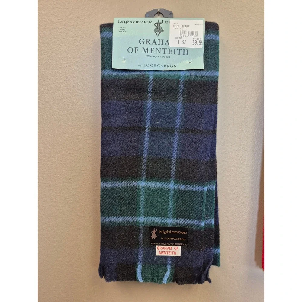 Scottish Tartan Wool Scarf‎ Set Lochcarron Made Scotland NWT